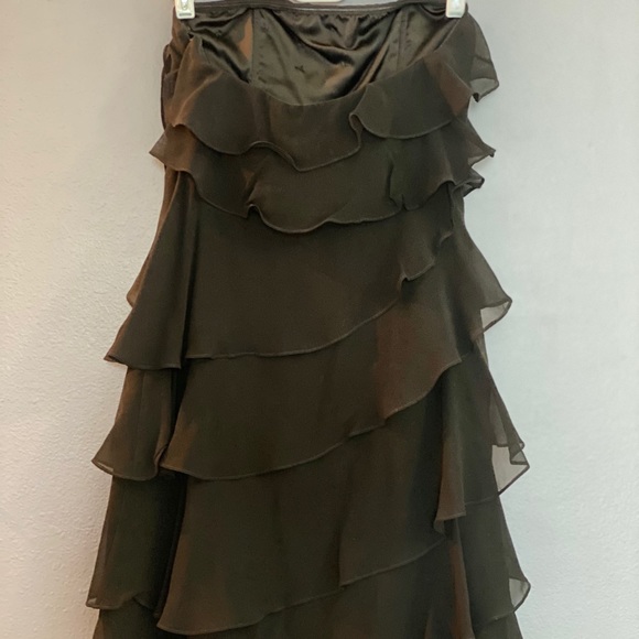 Express Ruffle Mini Strapless Dress in BLACK - Picture 10 of 11